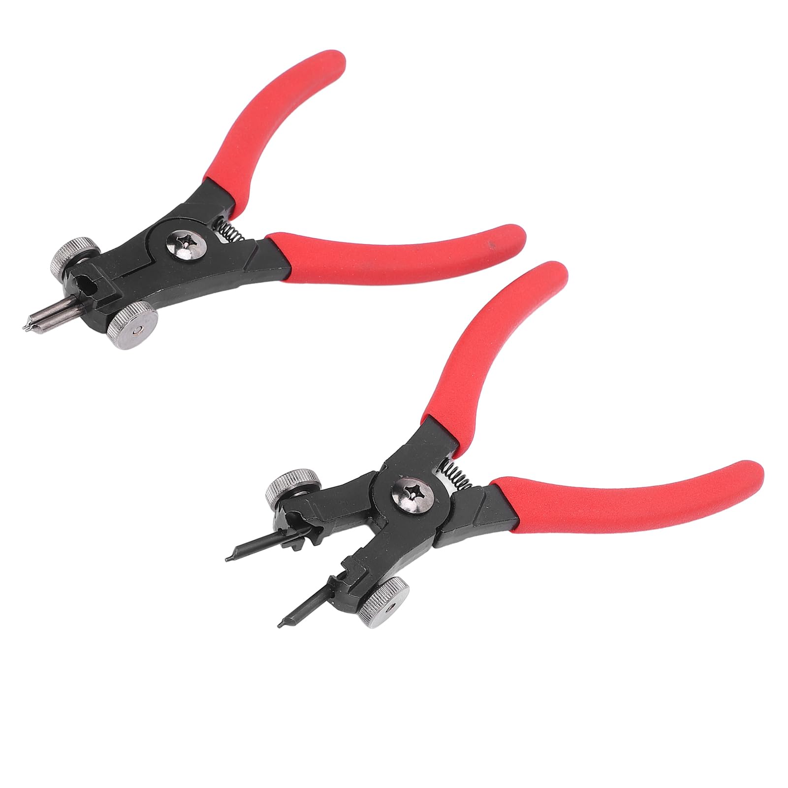 2PCS Adjustable Snap Ring Pliers Set, Internal External Circlip Pliers for Automotive Maintenance, Ergonomic Grip, Precise Jaw Design, Durable Metal Construction