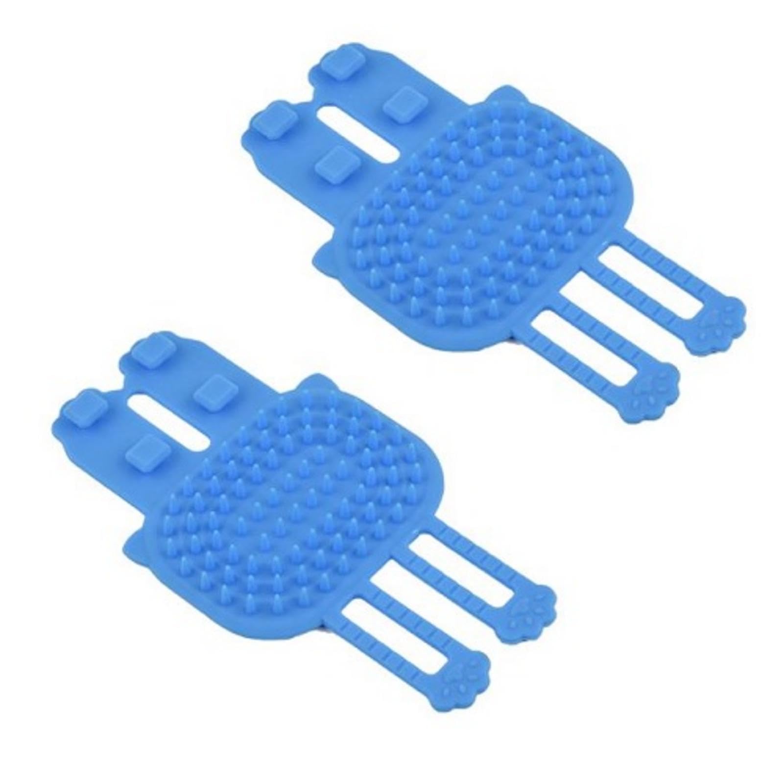 Artefacto de cosquillas para mascotas, 2 piezas de cepillo de esquina para | gatos, cepillo de peine de cosquillas para mascotas, rascador trasero de silicona, herramienta para rascar gatos, peine de