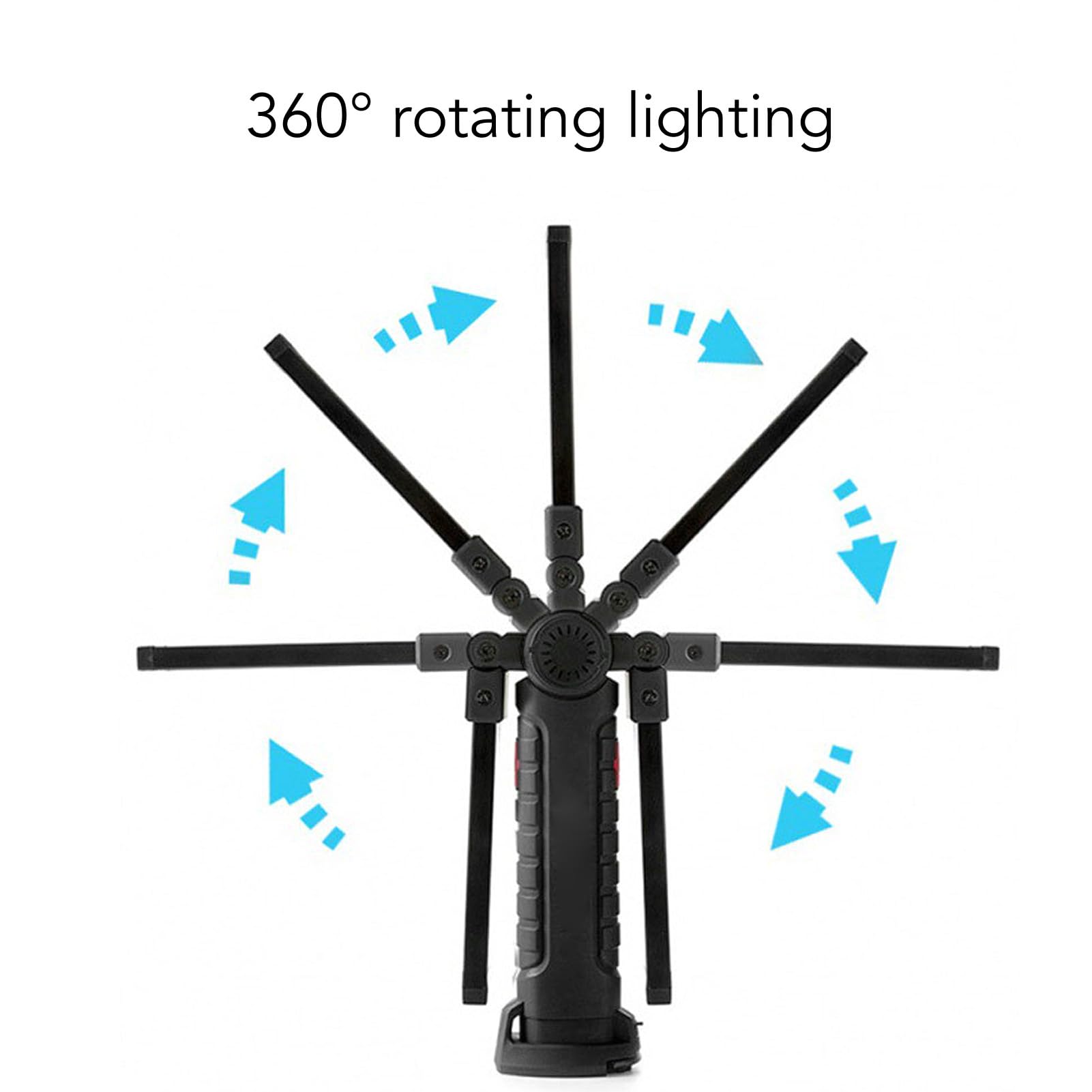 2 Sztuki Latarek, ładowalna Lampa Robocza LED z podstawą magnetyczną, Obracana o 360° i Składana o 180°, do Naprawy Silników Samochodowych, Miejsc Awaryjnych