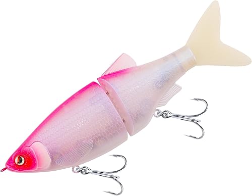 LITTMA Shiner Glide 130 Glide Baits, Slow Sinking Subtle S-Curve Action Jointed Swimbait - Midwest, South Lakes, Rivers, Freshwater Lure for Bass, Trout, Pike