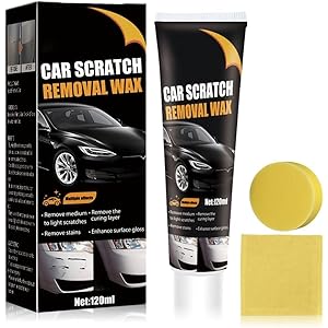 Car Scratch Removal Wax, Scratch Repair Wax for Car, 2024 Car Scratch Repair Paste Polishing Wax, Premium Car Scratch Remover Kit with Wipe & Sponge for Vehicles for Scratches