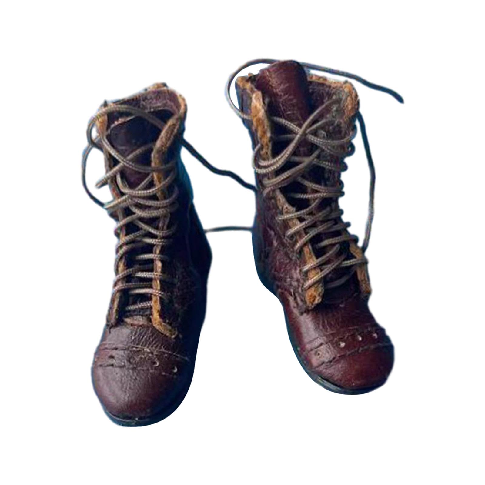KSJOAIDDE 1/6 Action Figure US 101ST Airborne Shoes PU Leather 12 In Male Doll Shoes