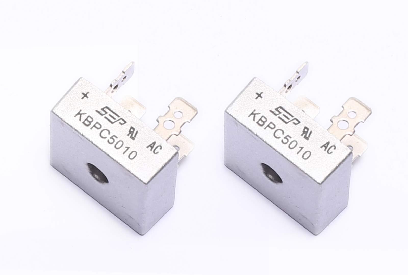 DEVMO 2Pcs 1000V 50A AC to DC Metal Case Single Phase Diode Bridge Rectifier KBPC5010 USA