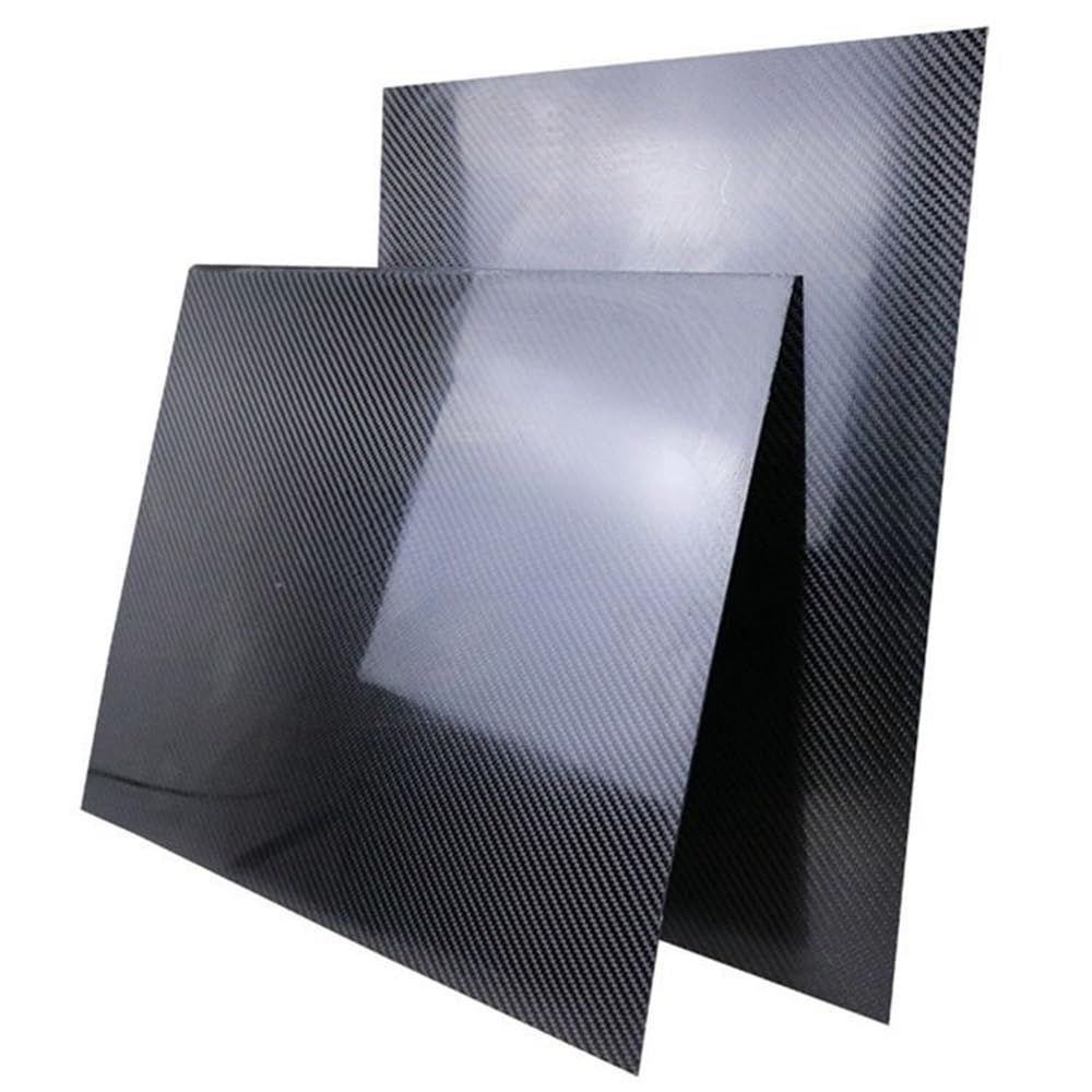 Piastra in fibra di carbonio 1 piastra in carbonio for robotica 300x400 mm, in fibra 3K completa, pannello rettangolare resistente