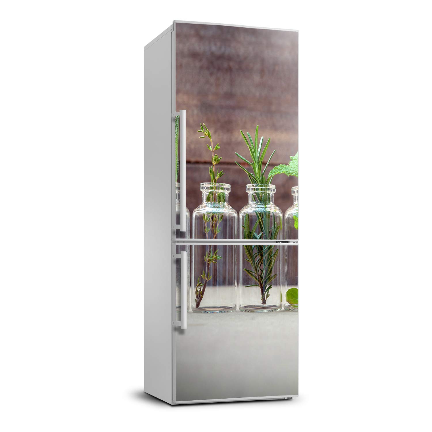 Autocollant frigo herbes 70x190 décoration adhésive cuisine