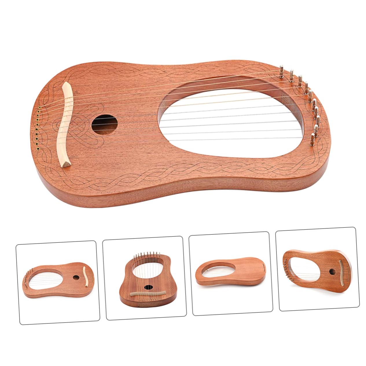 SUPVOX Arpa Lira in Legno Portatile Corda Resistente Kit Di Strumenti Musicali Per Principianti e Amanti Strumento Musicale Orchestrale Per Ragazza e Adulti
