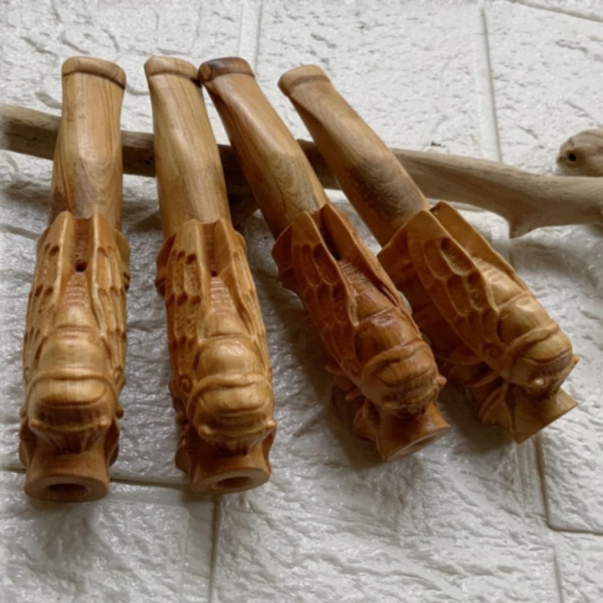Bocchino per Sigaretta, Bocchino con Filtro, Filtro per Sigarette per Sigarette, Legno Bocchino,Bocchino da uomo modello Cicala, adatto per elemento filtrante da 9mm