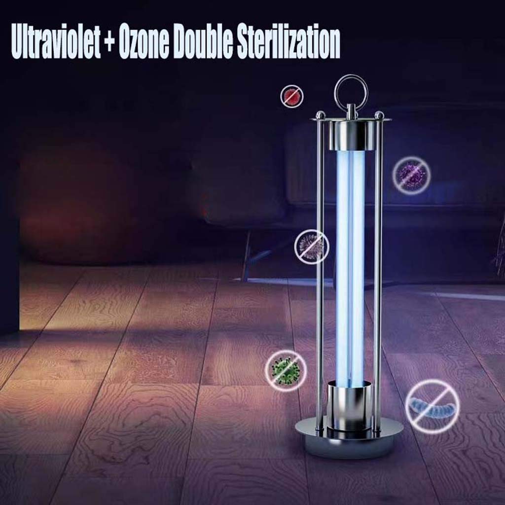 TJH Luz germicida de 36 vatios con Base, desinfección portátil con lámpara Ultravioleta con ozono Uvc Quite la Alfombra, Olor del Armario, Aire Limpio