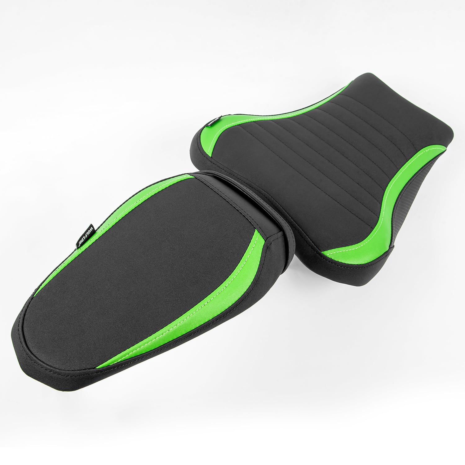 Ensemble de coussins de siège conducteur avant en cuir pour moto adapté pour Z900 Z 900 2017 2018 2019 2020 2021 2022 2023 2024 Coussin arrière doux pour soulager la pression, vert