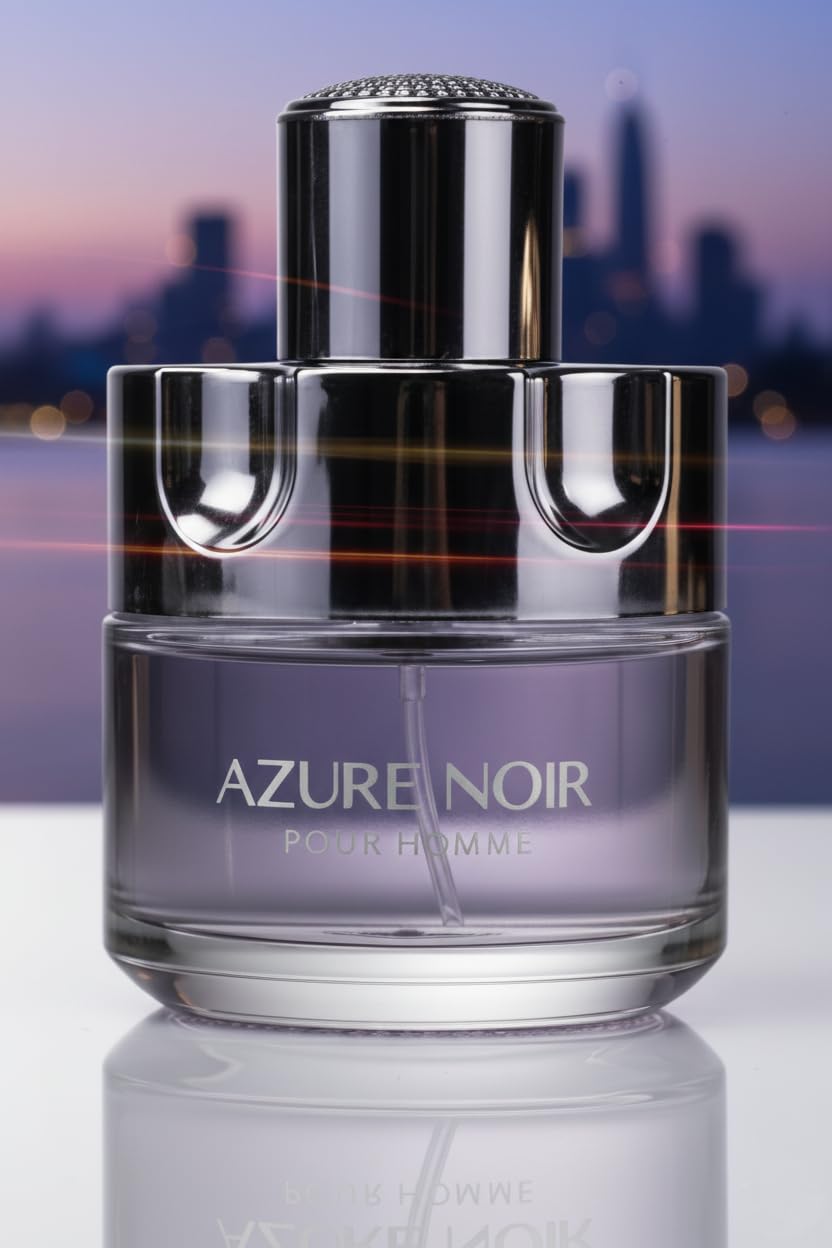 AZURE NOIR POUR HOMME Cologne Eau de Toilette Fragrance for Men 3.4oz/100ml, Natural Spray, Long Lasting - Image 3