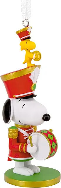 Figurine Snoopy Casse-Noisette Peanuts Décoratif Arbre de Noël Rouge et Blanc