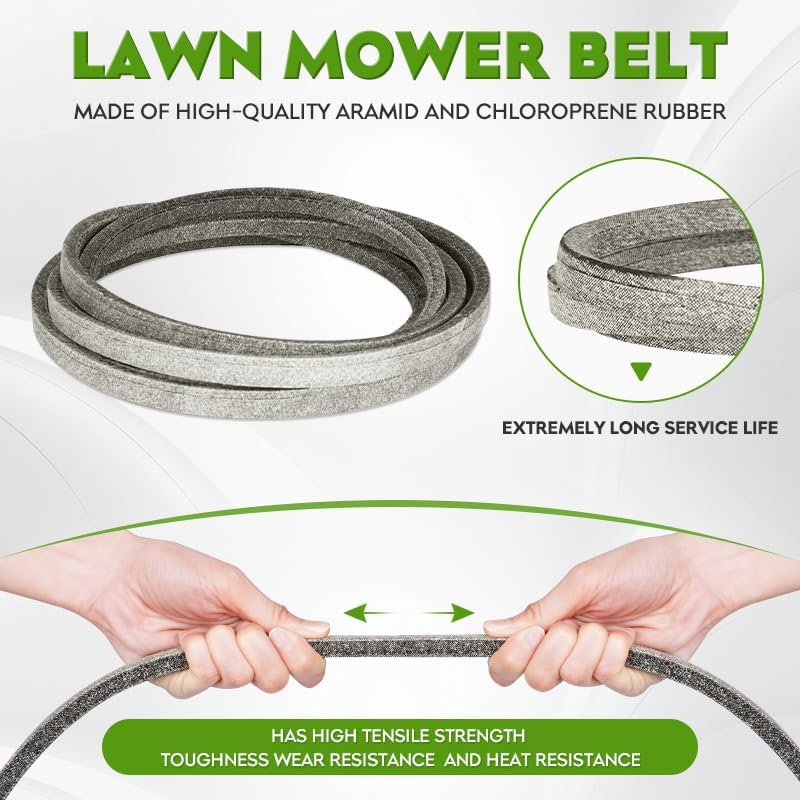 Miniatura 3 de Correa de transmisión de cubierta de cortacésped 12 "x 102 14" para John Deere M110978 LX176 LX178 LX188, para Wright Mfg. 71460040 Stander ZK con