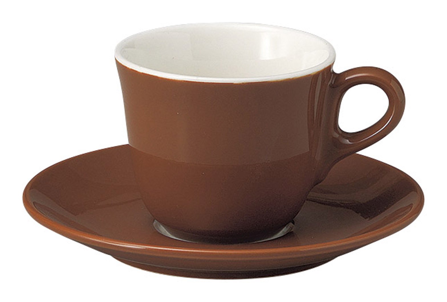 Amazon｜光洋陶器 マーレ コーヒーカップ&ソーサー ブラウン