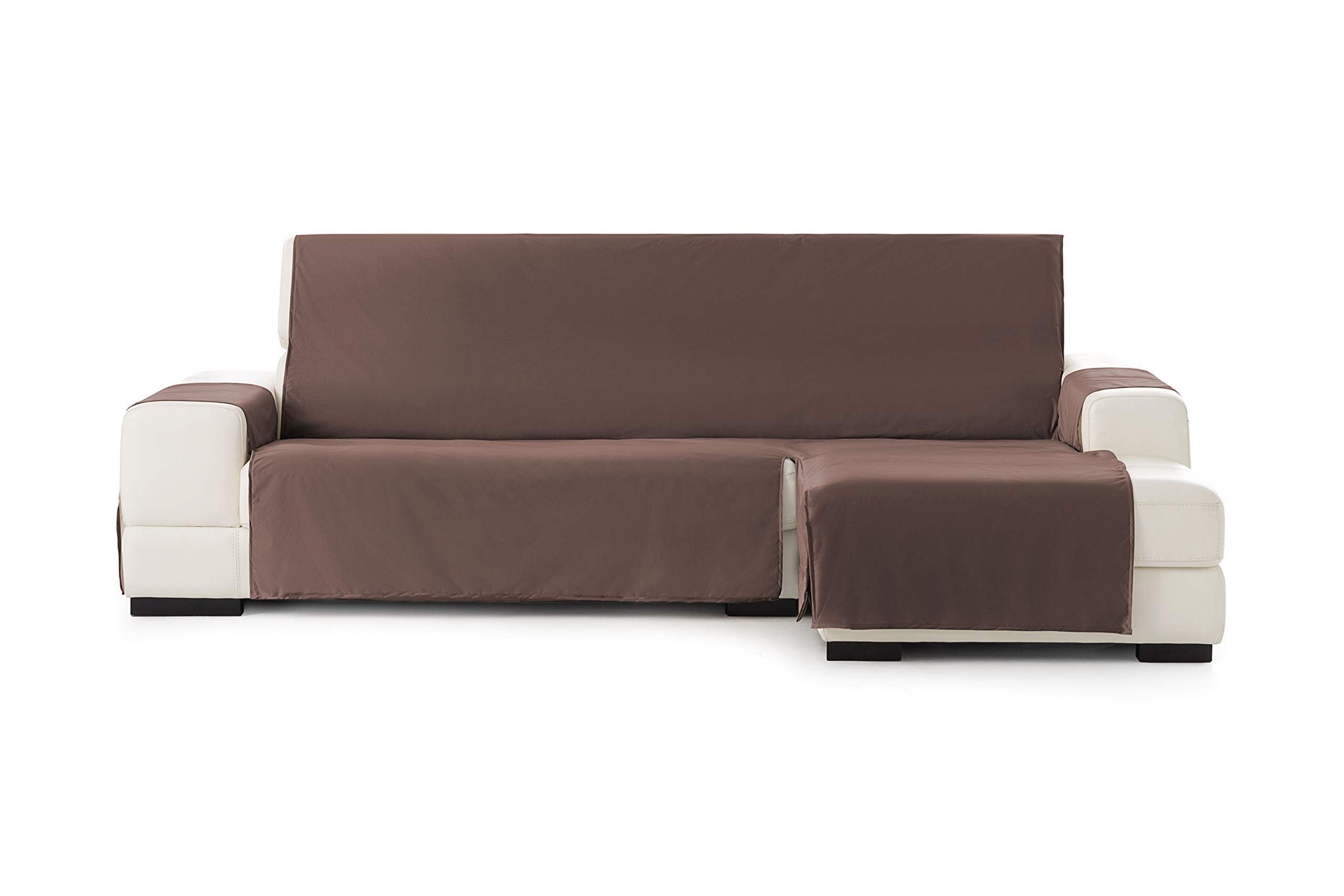Chaise longue couverture pour salon familial Somme Protect marron 240 cm