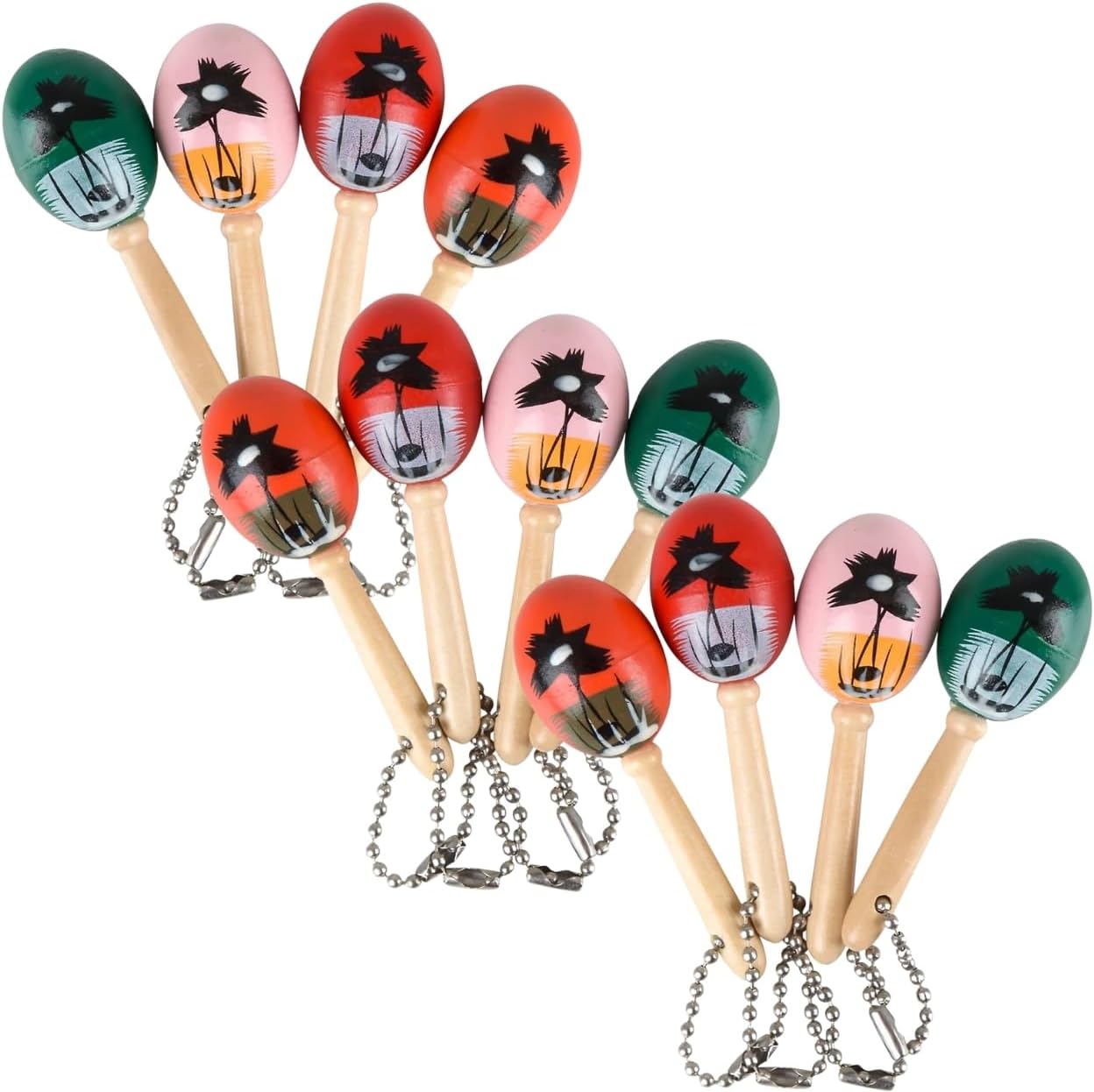 Rhode Island Novelty Mini Maraca Keychains Pack of 12