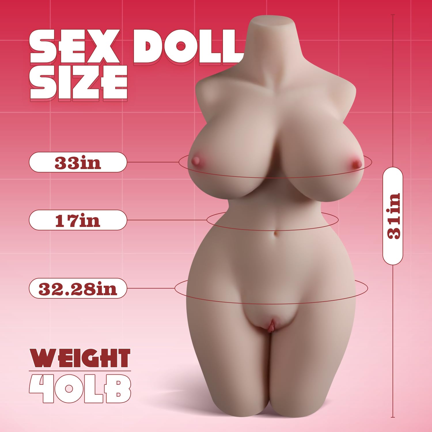 Sex Doll Male Masturbator with Anal Vagina Sex Stroker Realistic Big Butt White  Sex Dolls Pocket Pussy Ass Masturbator Lifelike Sex Toys for Men  Masturbation Adult Toys for Men's Sex Orgasm :