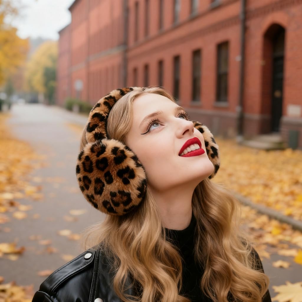 Winter Ear Muffs for Womens Mens, Winter Faux Fur Earmuffs, Fluffy Cute Earmuffs, Foldable Ear Warmers for Mens Cold Outdoor - Image 6