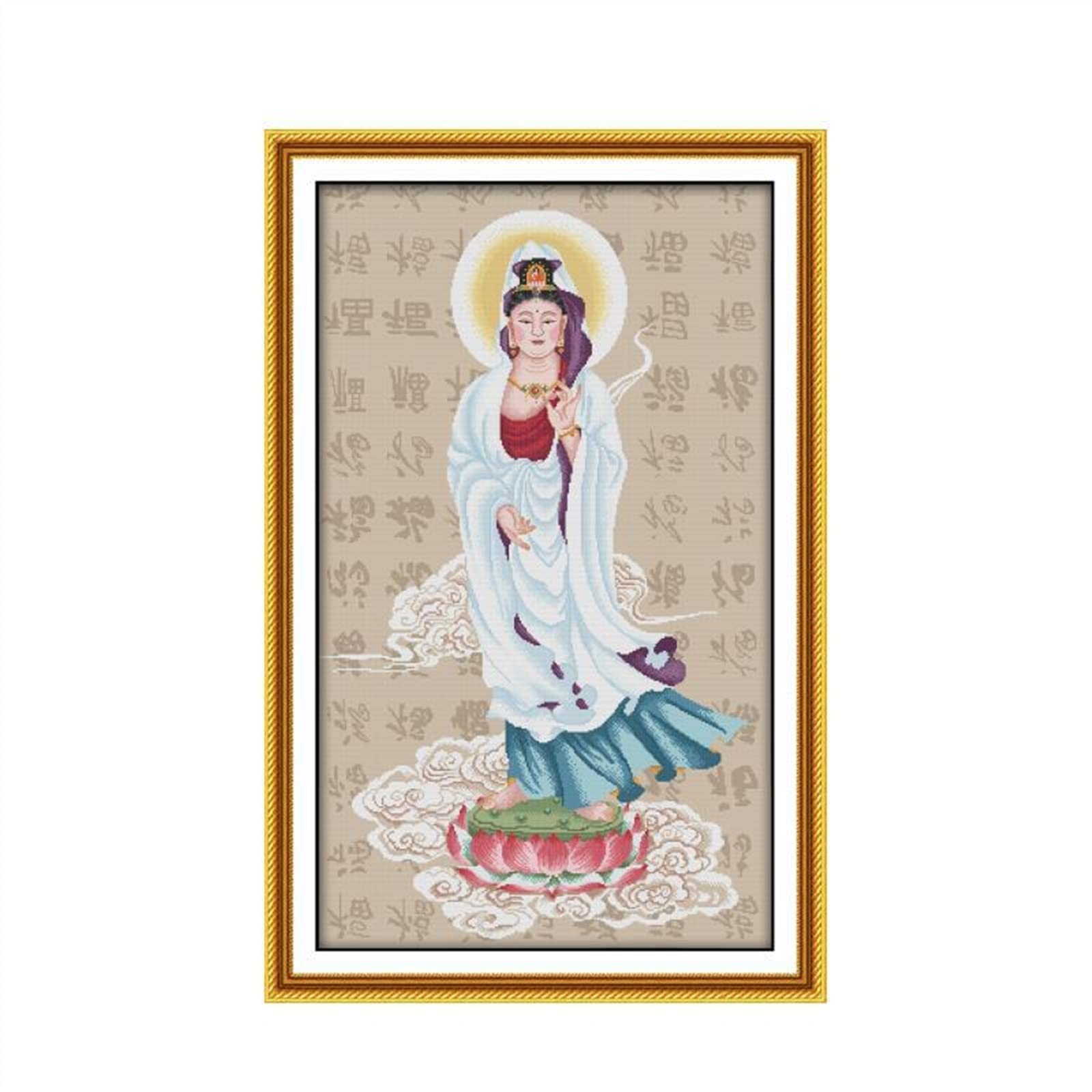 Kit Point de Croix Avalokitesvara 14ct à Broder Cadeau Idéal Couture Main