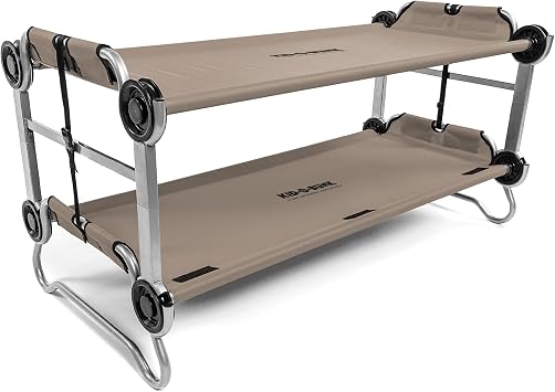 Disc-O-Bed Youth Double Cot Kid-O-Bunk w/ 200 Pound Capacity & Carry Bags