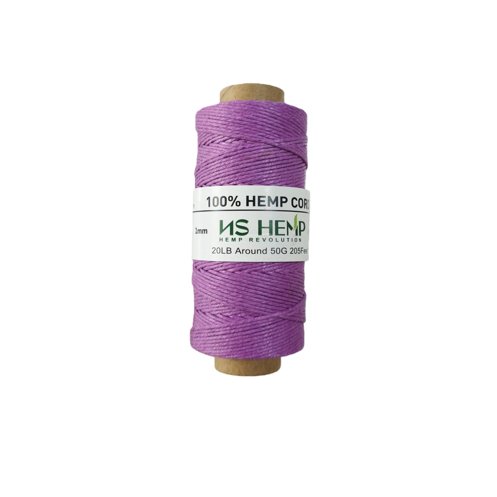 Ns Hemp 04 Light Purple 【 】 100% Sustainable Hemp Cord Spool For Jewelry Making Bracelets Necklaces Arts Crafts Gift Decoration - 1Mm 62Meters (04 Light Purple)