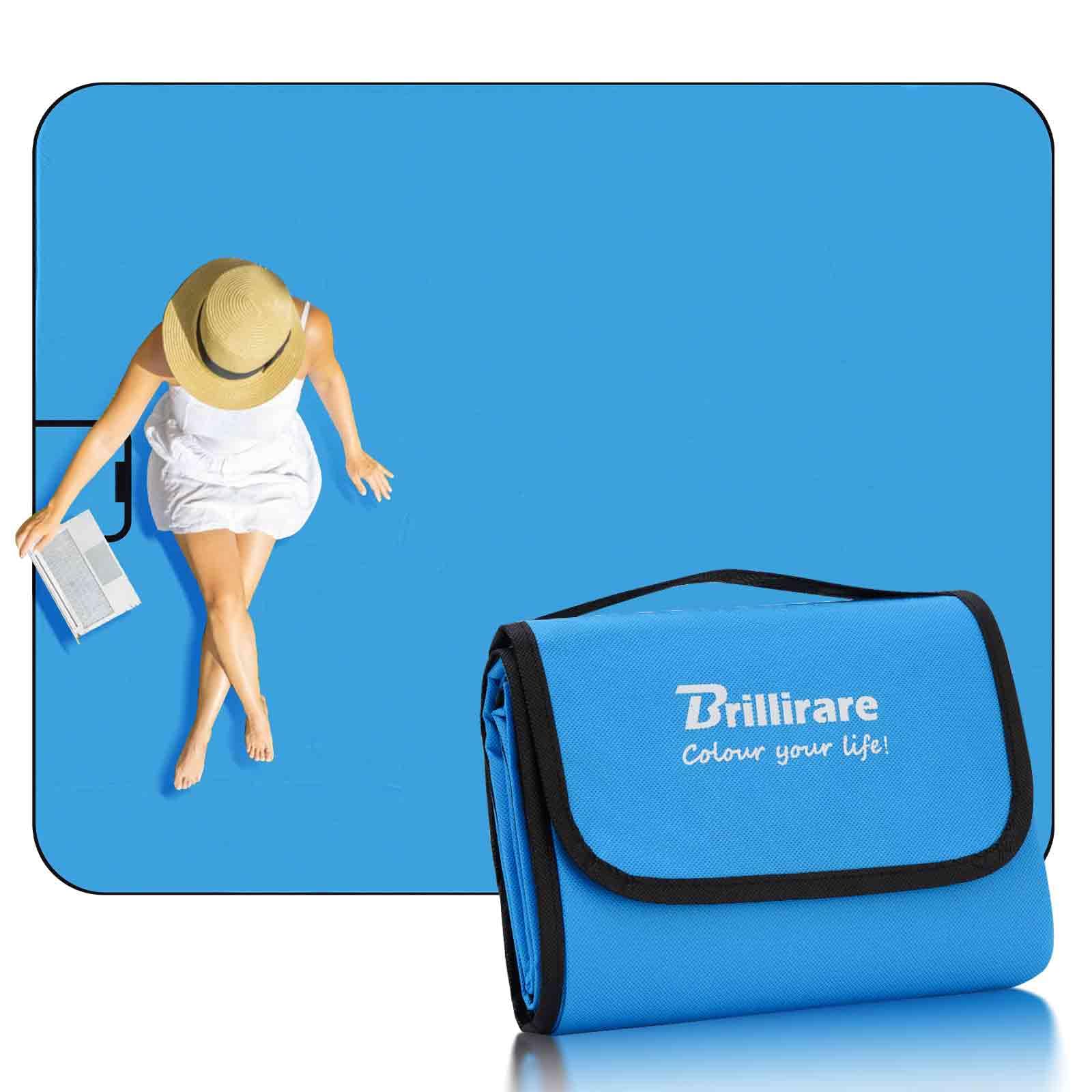 Beach Picnic Blanket, Sandproof Waterproof Camping Blankets 80x63in Large, Outdoor Sandfree Foldable Mat, Oversized Packable Family Mats for Hiking,