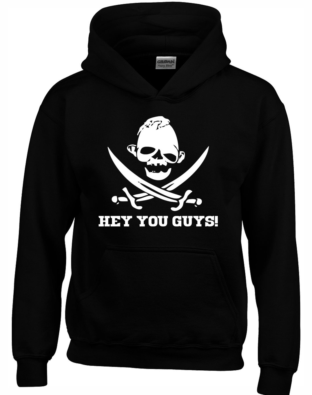 Crown Designs Hey You Guys Comedy Movie Film Inspired Gift Unisex Hoodies for Men, Women & Teenagers - Black/XX-Large
