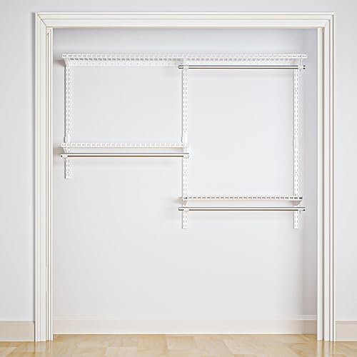 Miniatura 8 de Sistema organizador de armario de alambre, montado en la pared, 4.4 pies. Kit de armario personalizado para dormitorios, estantes de almacenamiento