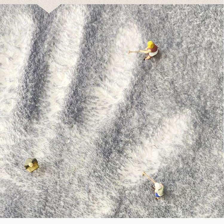 Grand tapis moderne de forme irrégulière pour chambre à coucher et salon B80 x 200 cm