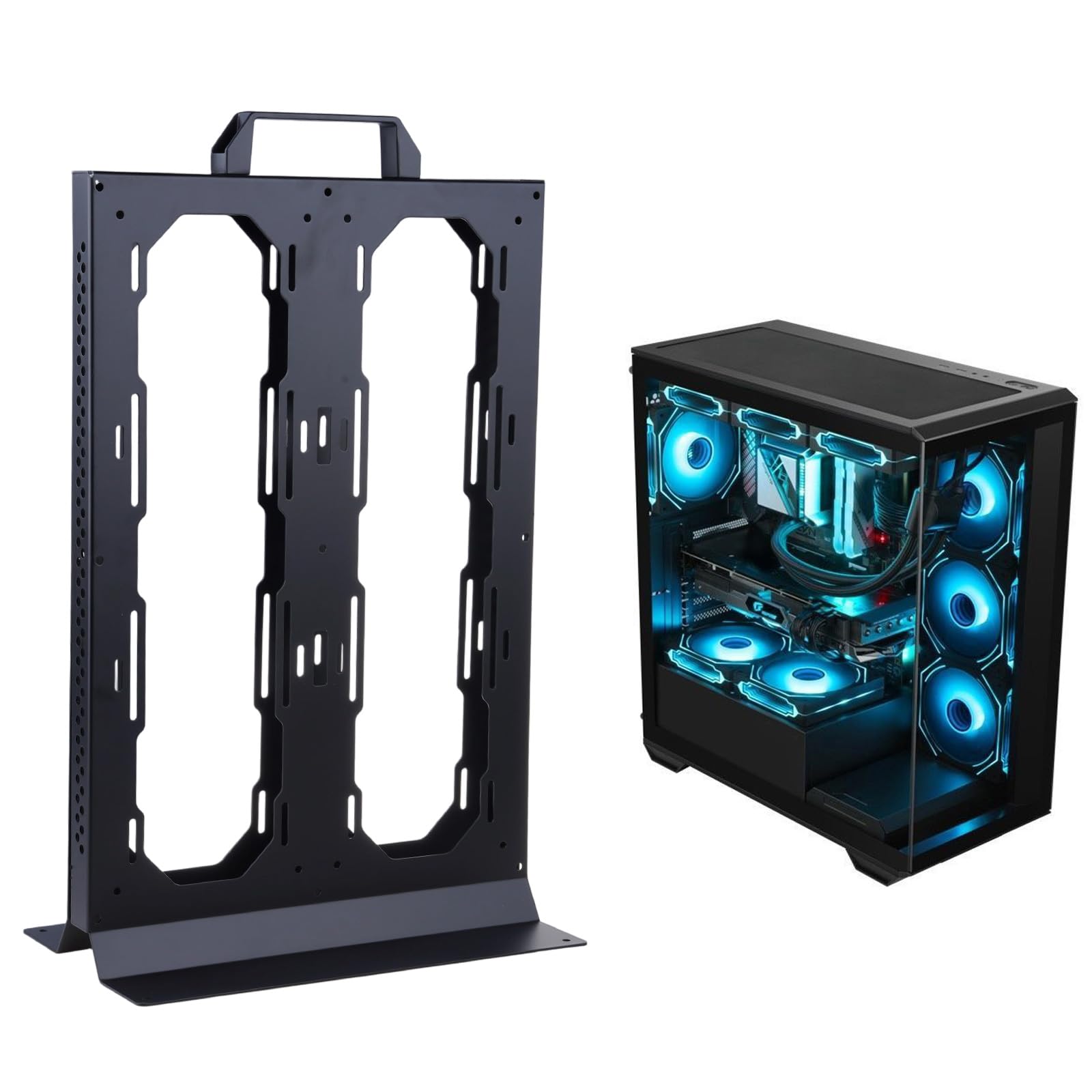 Soporte metálico para radiadores de 360 ​​mm para gestión eficiente del Calor Sistemas de Montaje sin Herramientas Amplia compatibilidad con Dispositivos informáticos Soporte para de