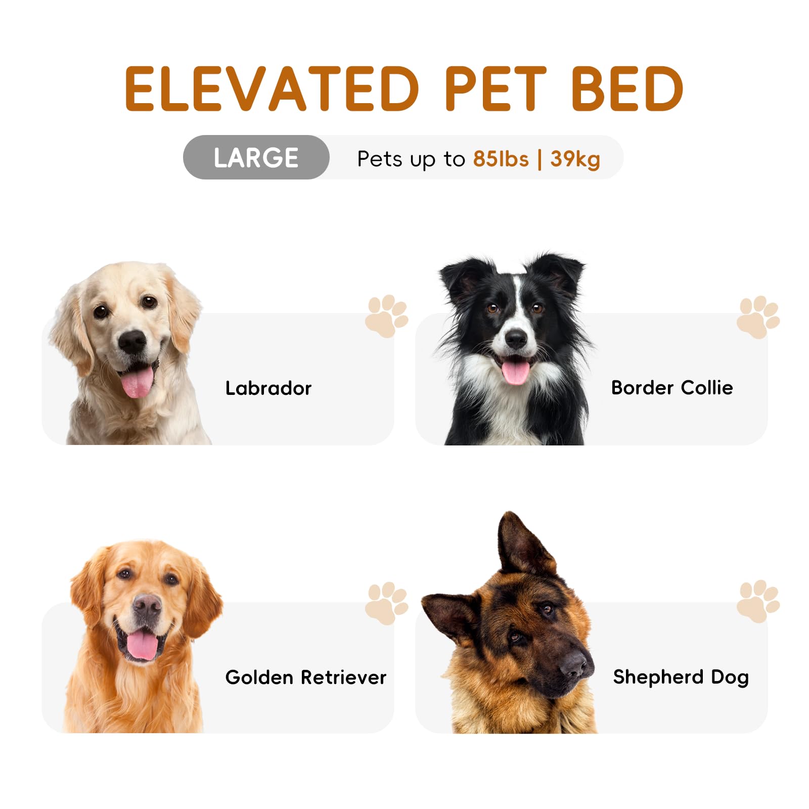Elevated Cooling Dog Bed for Large Dogs,Waterproof Outdoor Pet Cot with Washable Breathable Mesh,Non-Slip Feet,Comfortable Dry Raised Dog Bed,50.8 x 31 x 8 Inches,Blue - image 6