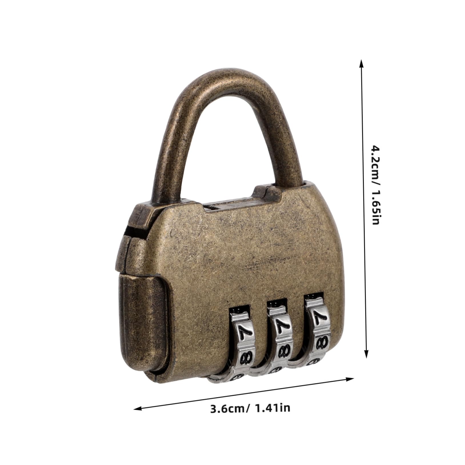 WOFASHPURET Vintage Zinc Alloy Combination Padlock Retro Password Lock for Luggage and Lockers Security Lock for Theft Protection for Home and Travel Use