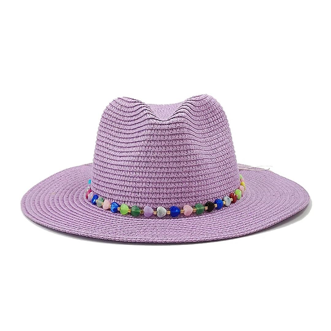 Cappello da Sole Classico da Uomo e da Donna, da Viaggio, Estivo, in Paglia, Stile Jazz (08 6 3/4)