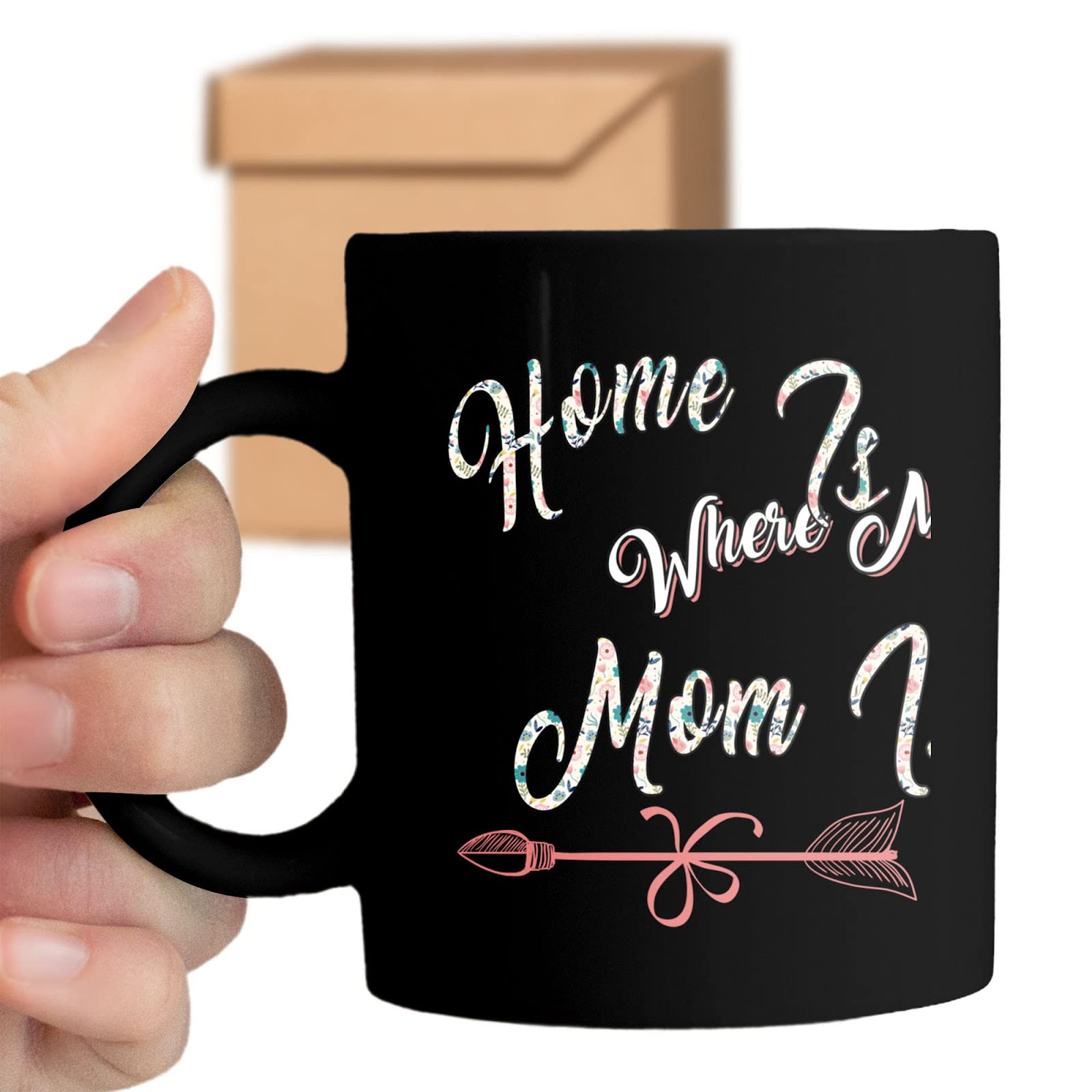 Home Is Where My Mom Is, Mother's Day, Mom Birthday, Love Mom, Gifts for Mom, Mom 11 oz Ceramic Coffee Mug