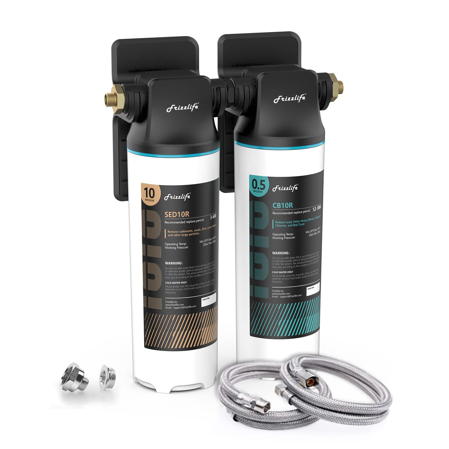 Frizzlife DW10 Under Sink Water Filter System, NSF/ANSI 53&42 Certified