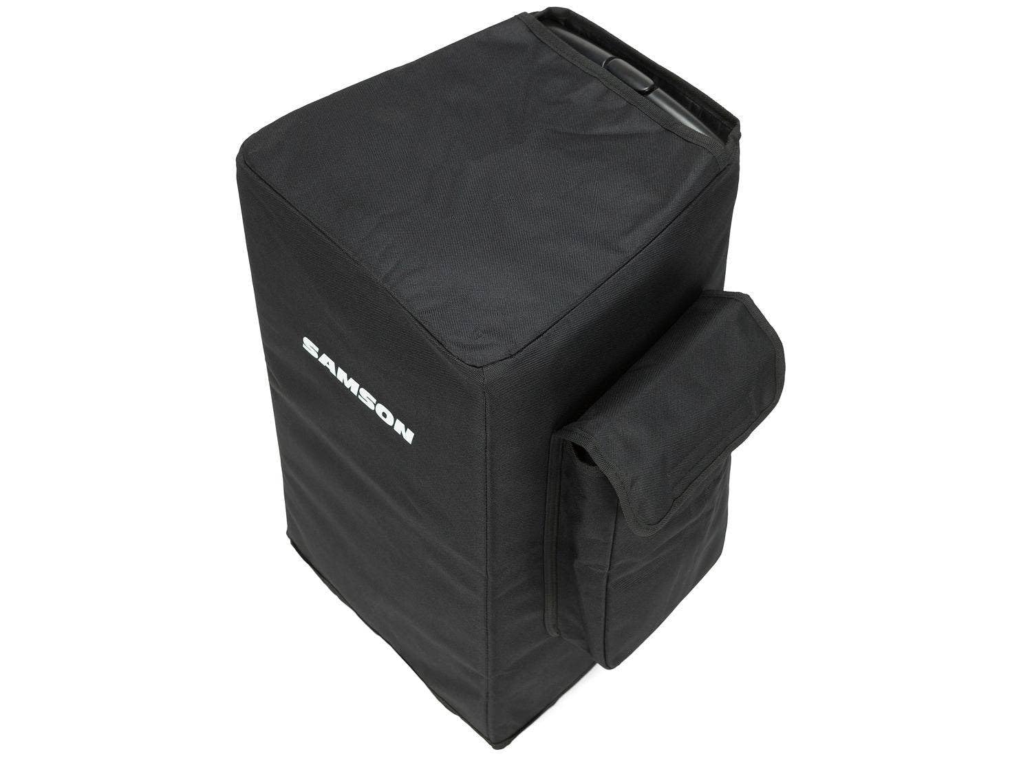 Samson Staubschutz-Cover SADC208 für Expedition XP208W – Schutzhülle mit Zubehörfach für Kabel & Mikrofone, ideal für mobile PA-Systeme und Studio-Transportschutz