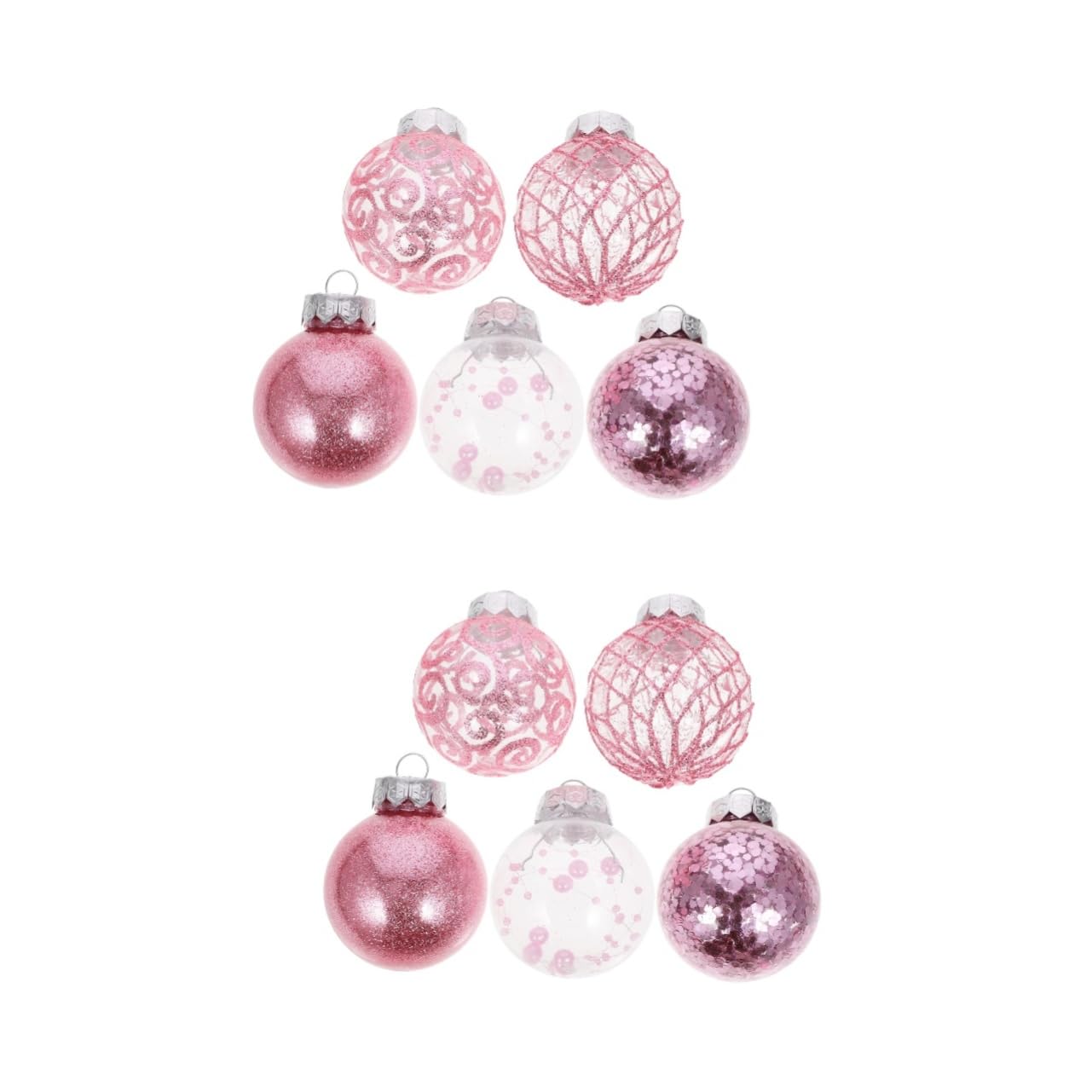 Boules de sapin de Christmas Tree en plastique : lot 60 ornements de Noël