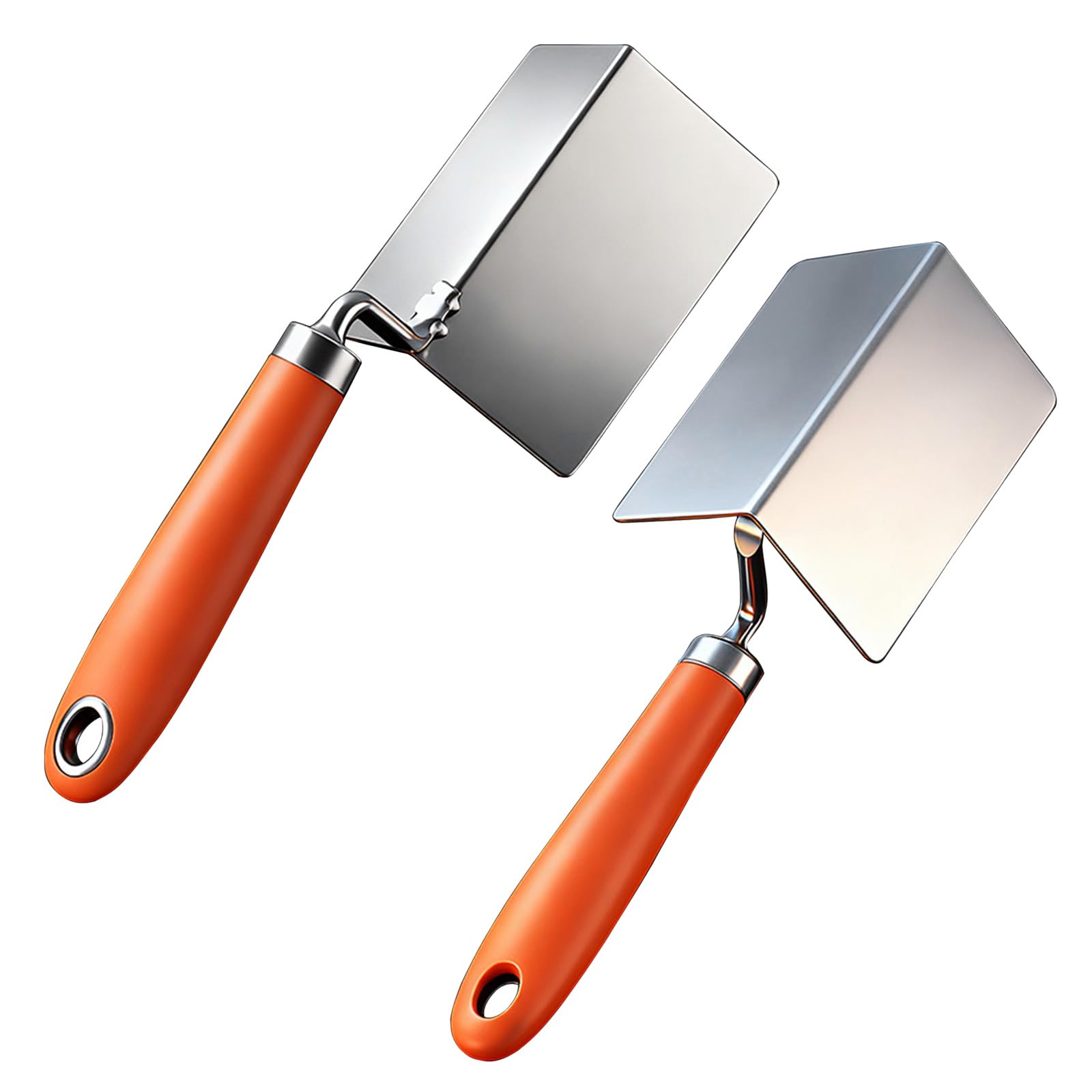2pcs / Set Efficient Corner Trowels Instruments Steel Build for Perfectly Fit Increased Wear Resistance User Friendly Inside Corner Trowel