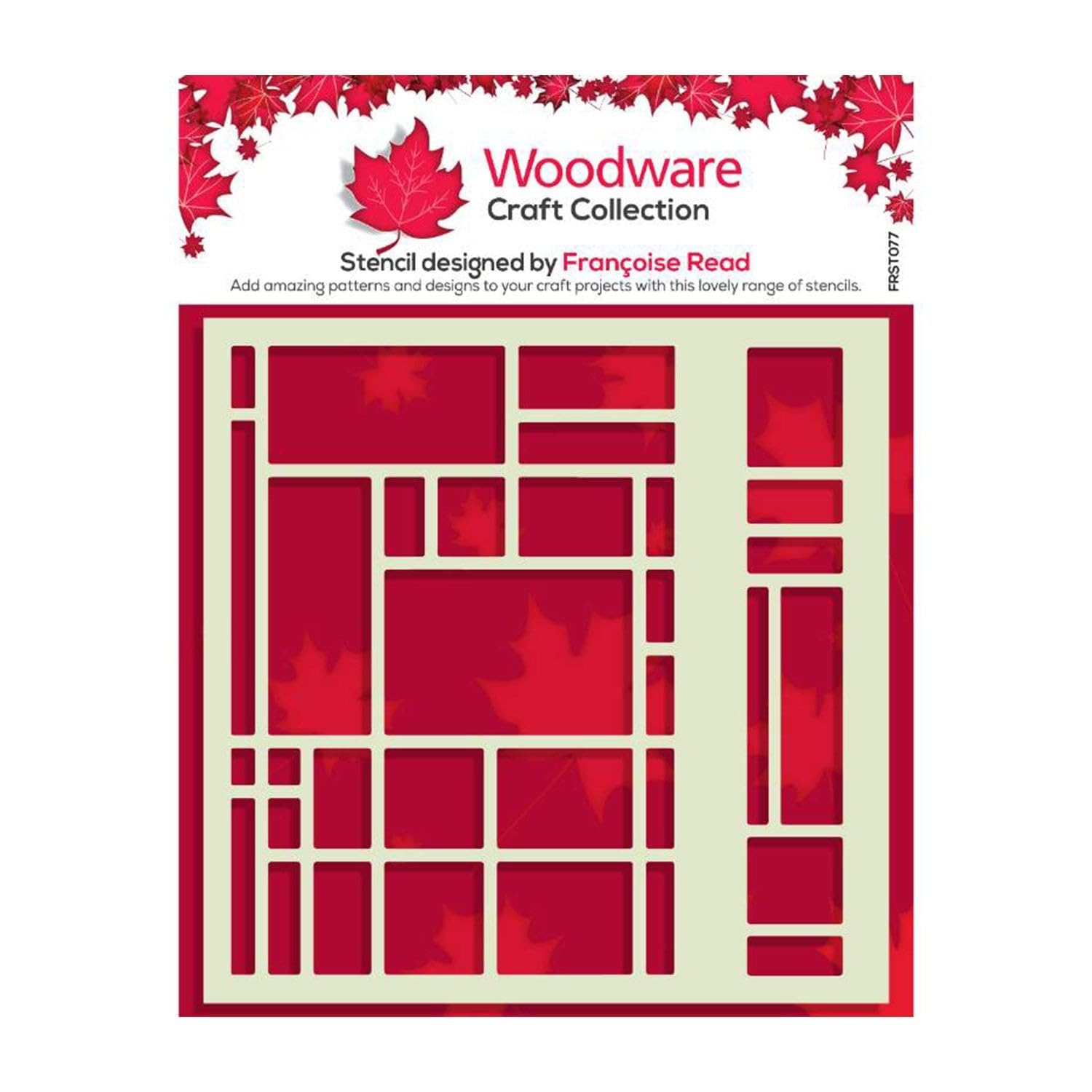 Creative Expressions Multicolour Woodware Abstract Grid 6 In X 6 In Stencil