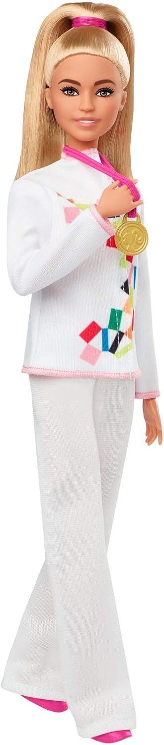 Barbie Olympic Games Tokyo 2020 Karate Doll with Karate Uniform, Tokyo 2020 Jacket, Medal, Helmet, Sparring Gloves and Sandals for Ages 3 and Up