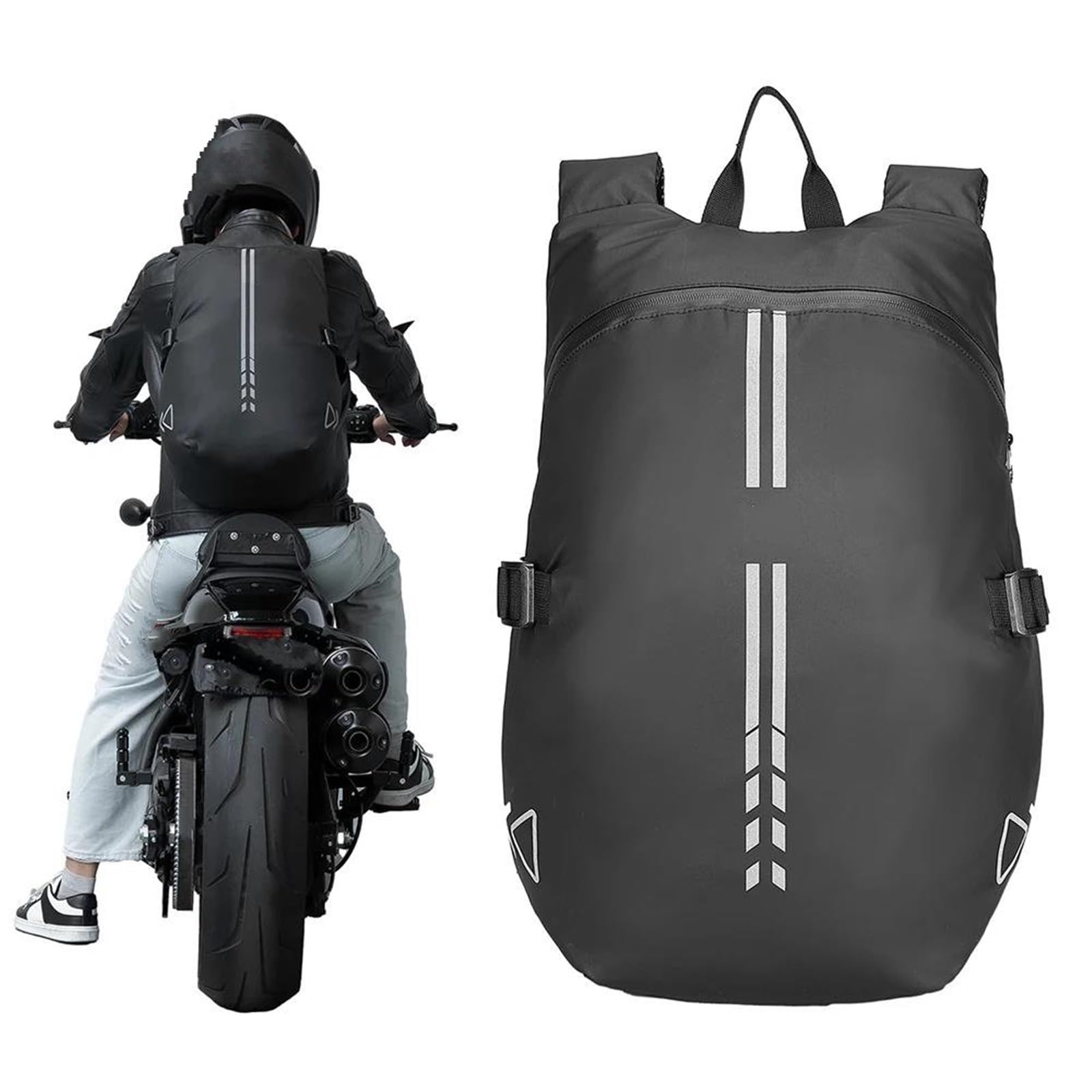 Bolsa De Cola Equipaje De Motocicleta Mochila para Casco De Motocicleta De 40 L, Impermeable, para Viajes, Senderismo, Conducción, Viajes Diarios, Bolsa De Almacenamiento