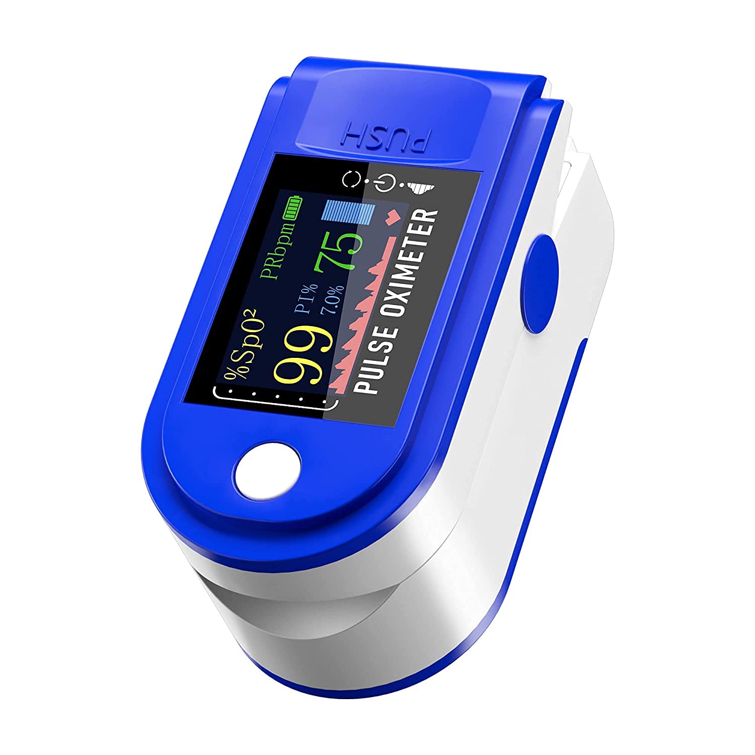 Homesoul IMDK 0123 Finger Tip Pulse Oximeter with 2 Duracell - Blue
