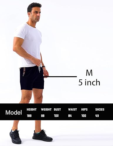 Miniatura 2 de Loopory Pantalones cortos casuales para hombre, con cordón, para verano, playa, elásticos, para golf, tela antiarrugas, 5 y 7 pulgadas