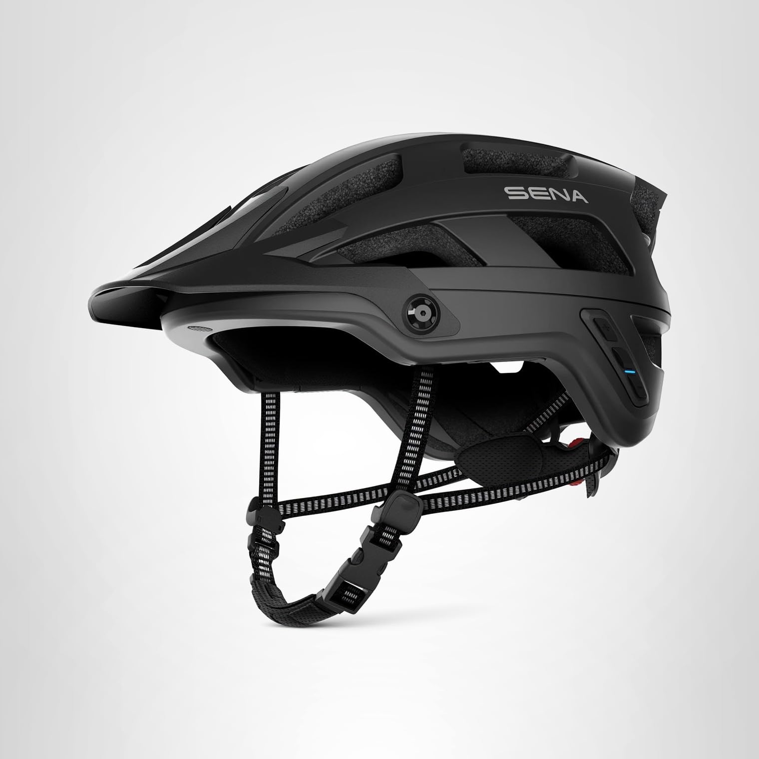 Sena M1 EVO Smart Mountain Bike Bluetooth Helmet Integrated Mesh Intercom System (Matte Black, Medium) : Electronics
