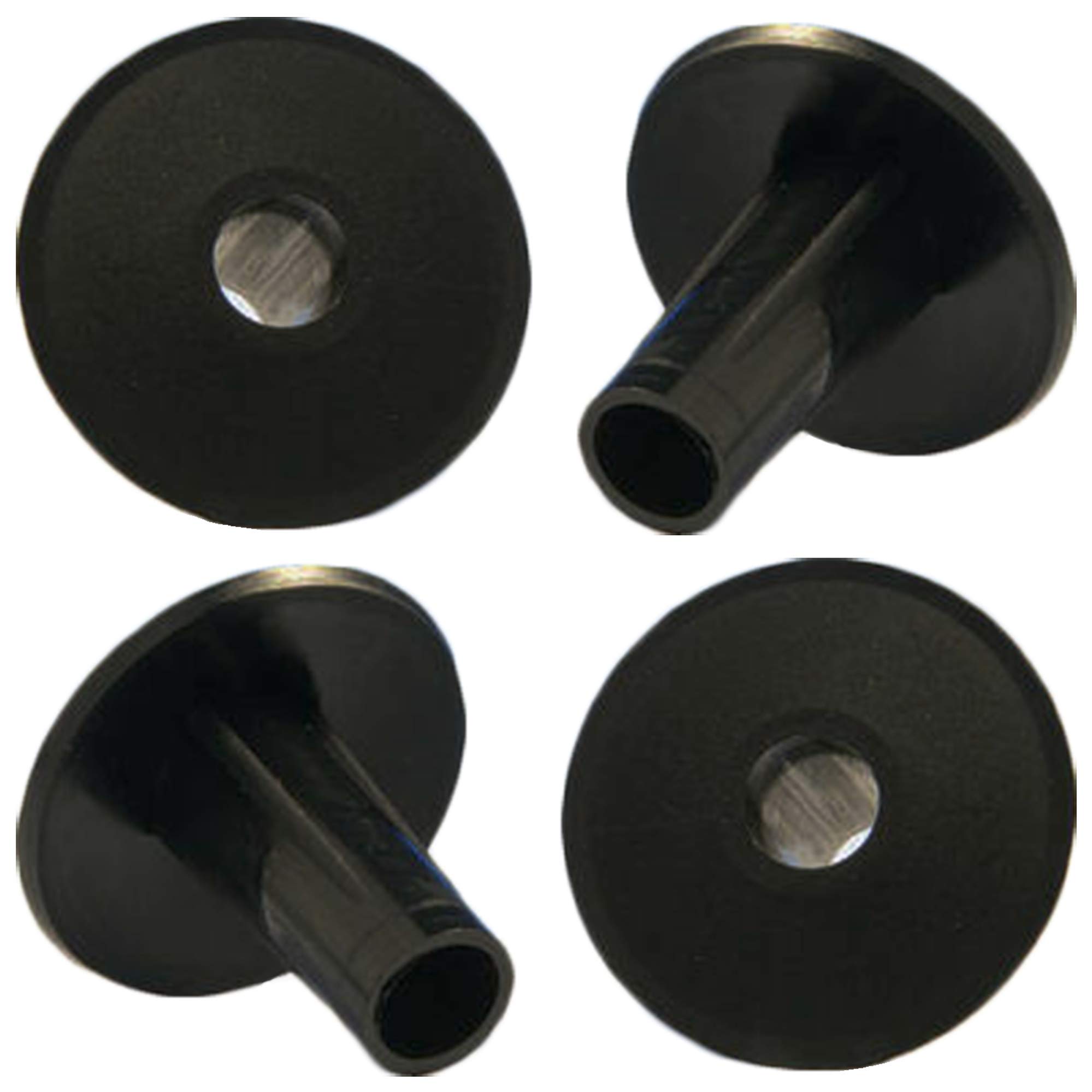 4 x Black Single RG6 Coaxial Freeview Coax TV Aerial Cable Entry Protecting + Brick Repair Grommets for Webro WF100 CT100 WF65 Freesat Shotgun Satellite Dish or Rooftop Antenna Lead (4 x Bushes)