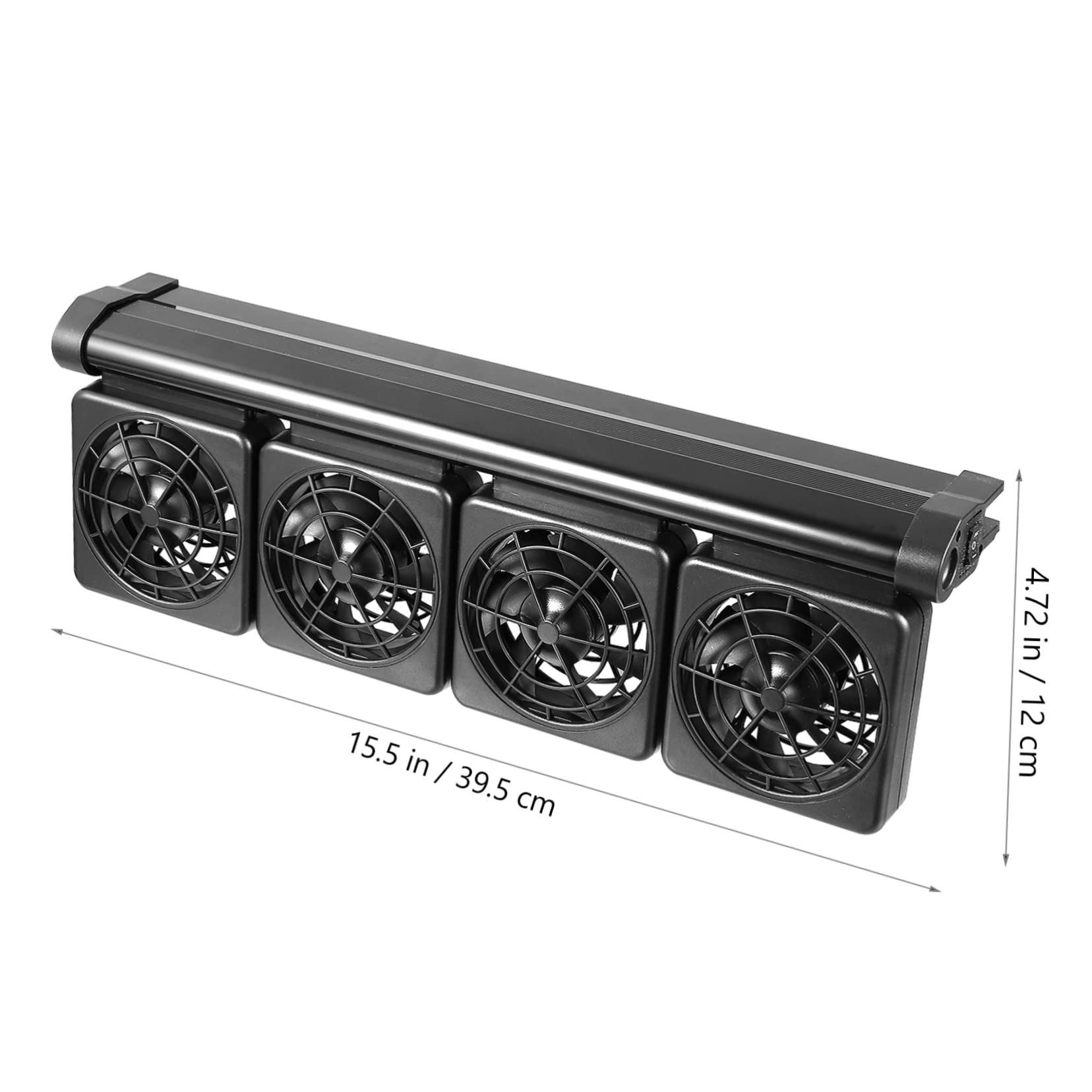 BESPORTBLE Kühlventilator mit 2 Geschwindigkeiten aus Kunststoff und Aluminiumlegierung Wasserkühlventilator Einstellbarer Lüftersystem Aquariumkühler Aquarium für Aquarium für Süß
