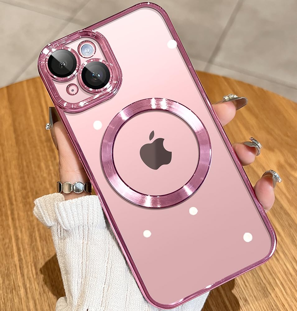 iPhone13 本体ピンクカバー付き