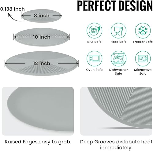 Miniatura 2 de Tapete multiuso para microondas, paquete de 3 salvamanteles, almohadilla caliente, soportes para ollas, tapete individual, soporte para utensilios,