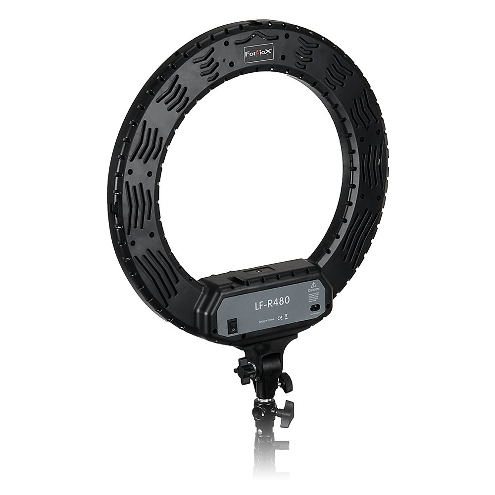 Fotodiox Vlog-LED-Ring-Pro-Blk Selfie Starlite - Anello luminoso a LED bicolore dimmerabile per ritratti, fotografia, trucco, YouTube, video di vite e altro, include luce, morsetto per telefono,