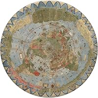 Vista 3 de Urbano Monte Flat Earth Map Mapa de Mundi Atlas Cartografía PopSockets PopGrip intercambiables