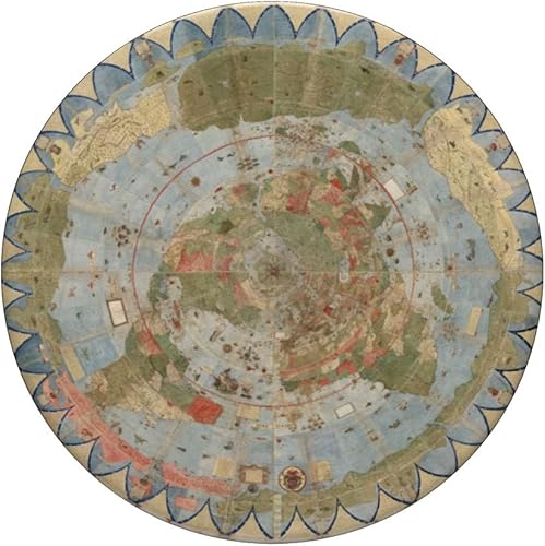 Miniatura 3 de Urbano Monte Flat Earth Map Mapa de Mundi Atlas Cartografía PopSockets PopGrip intercambiables